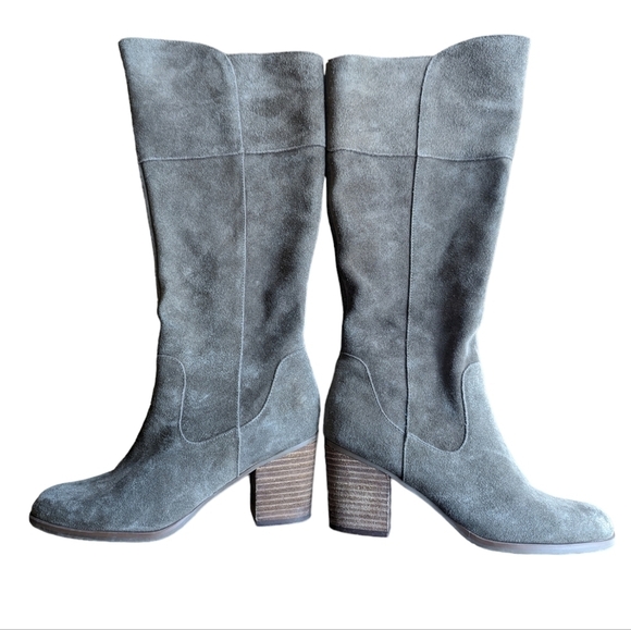 Crown Vintage Unicorn knee boots suede sz 8.5 - Picture 1 of 10